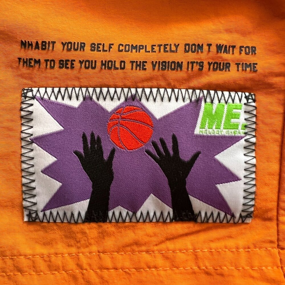 Melody Ehsani Womens Orange Drawstrings Athletic … - image 6